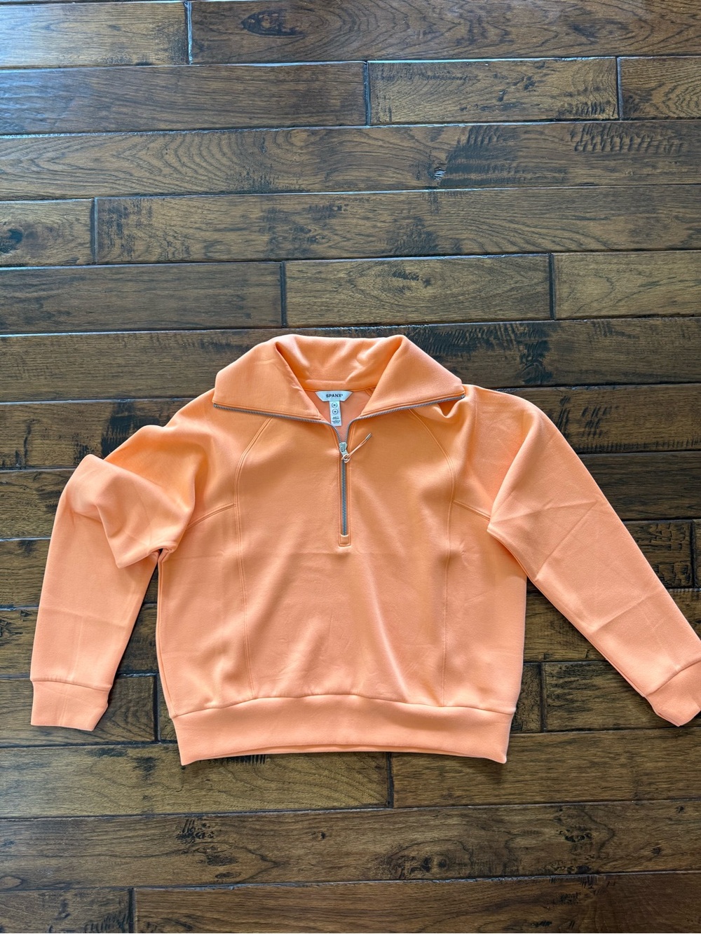 SPANX Peach Half-Zip Pullover. NWOT
